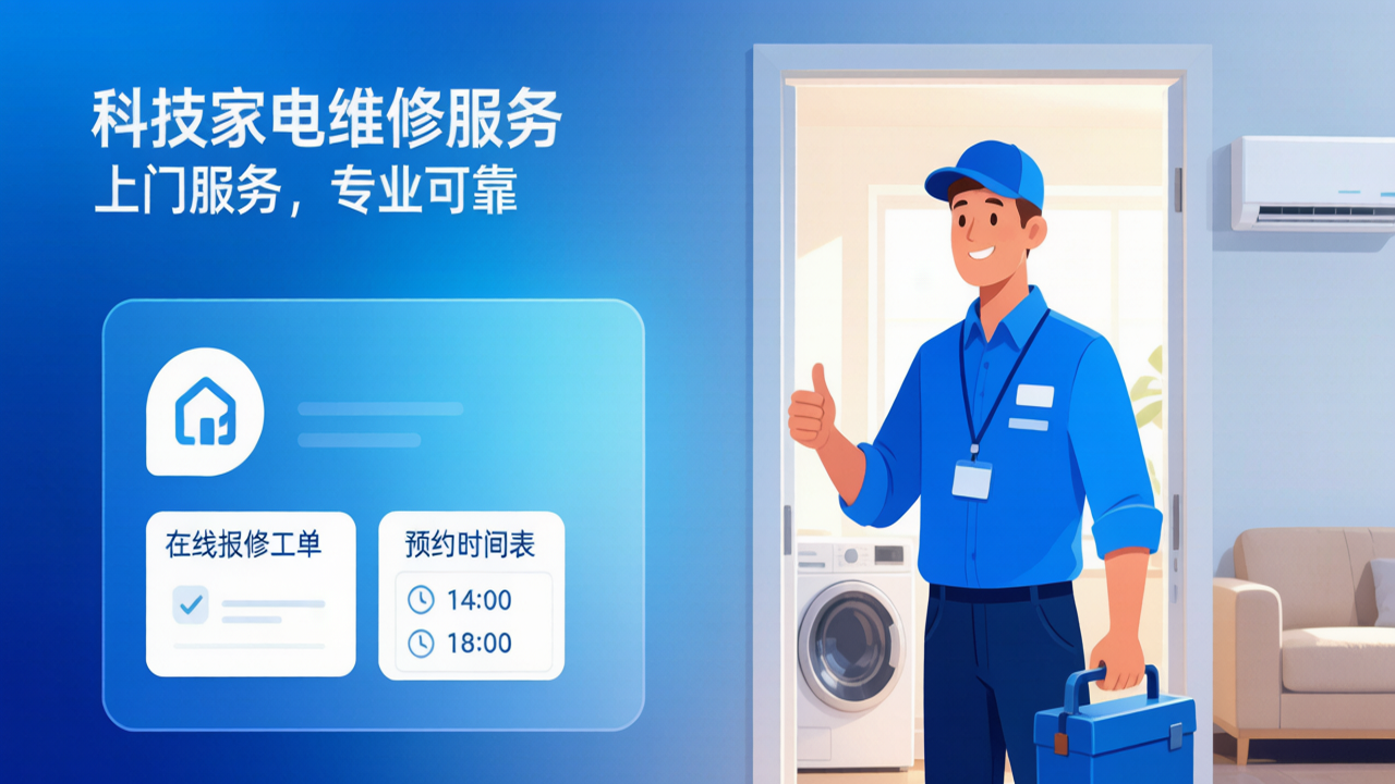 家电维修与上门服务小程序解决方案:在线报修、上门预约与配件商城一体化