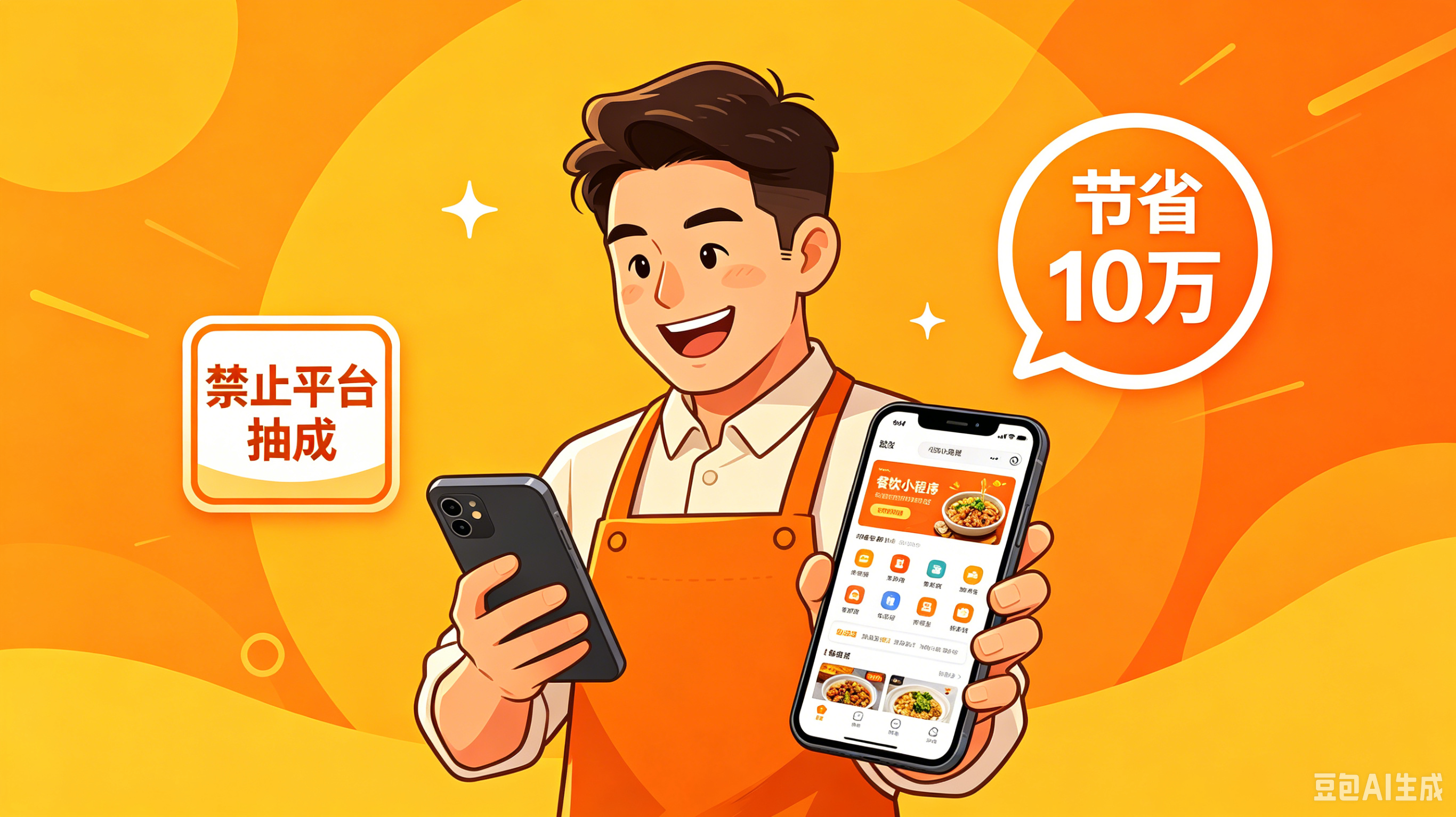 🍜 餐饮老板必看：一个小程序如何帮你省下10万平台抽成