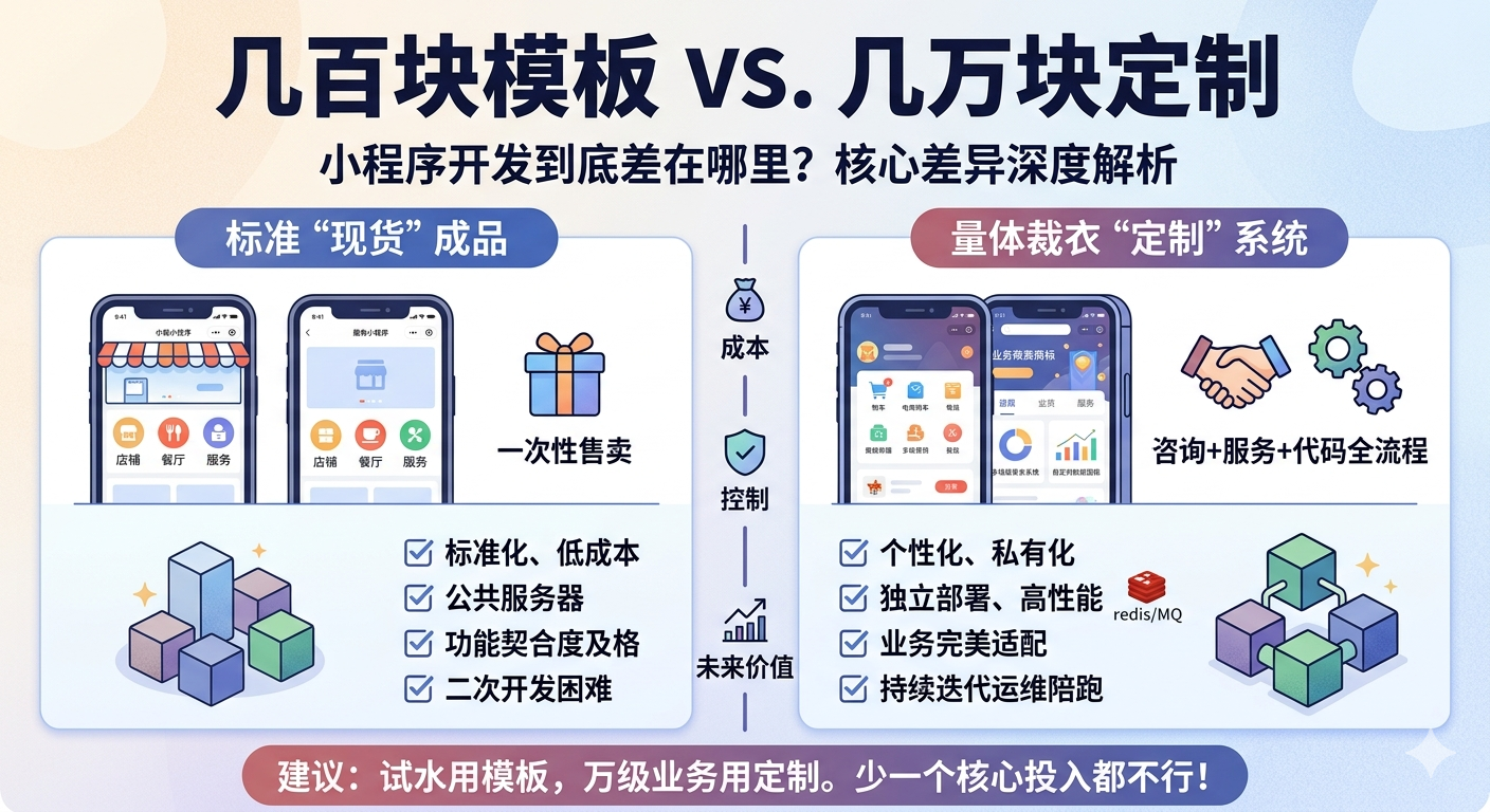 几百块的模板和几万块的定制,小程序开发到底差在哪里?
