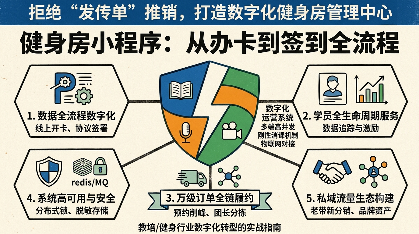健身房会员管理小程序：从办卡到签到的数字化全流程方案