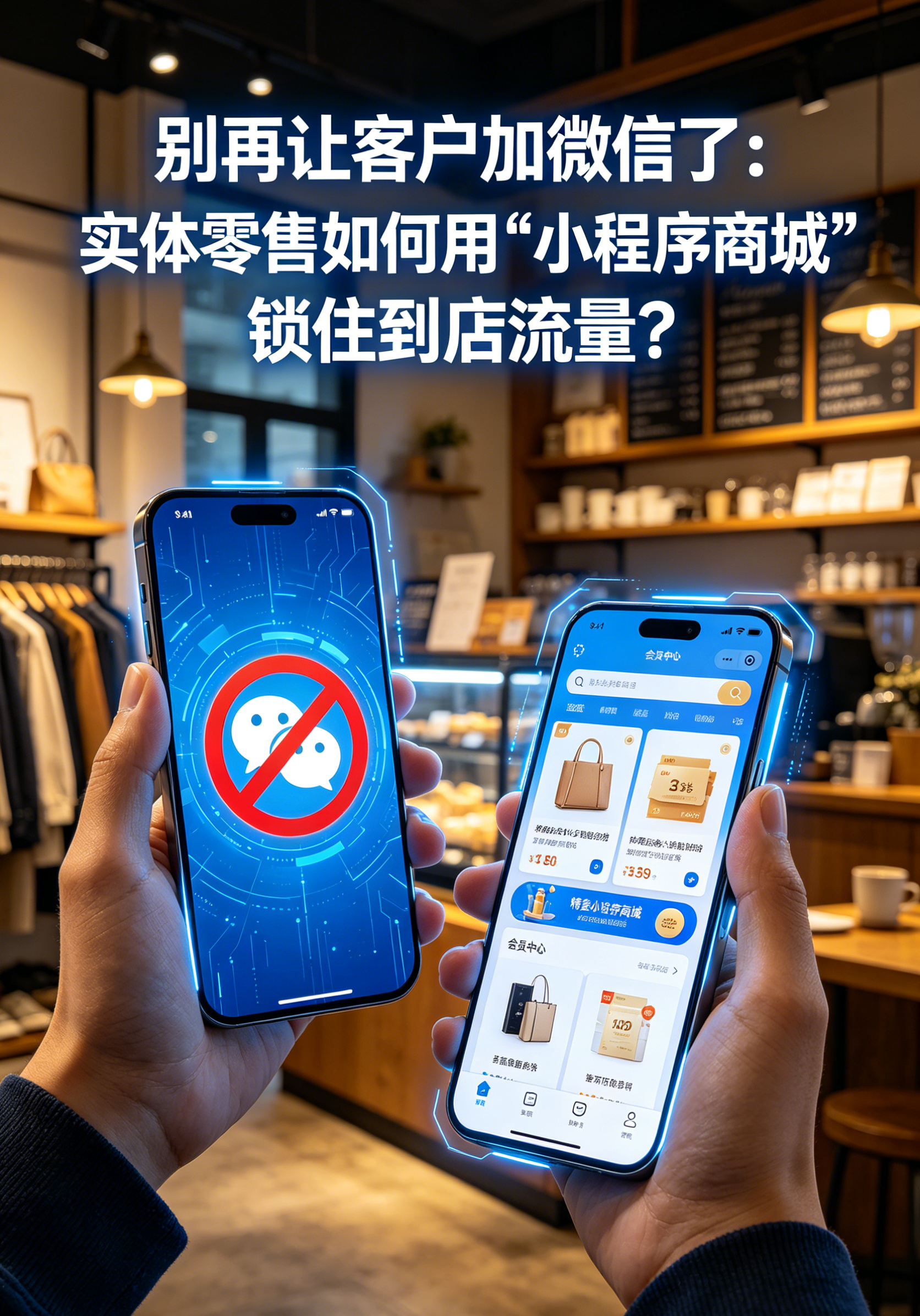 别再让客户加微信了：实体零售如何用“小程序商城”锁住到店流量？