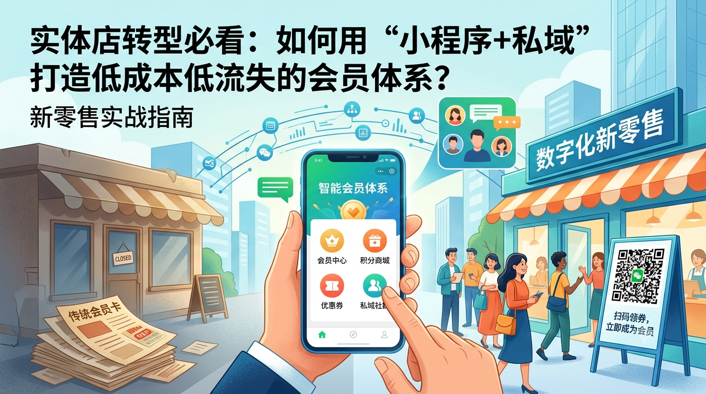 实体店转型必看：如何用“小程序+私域”打造低成本低流失的会员体系？