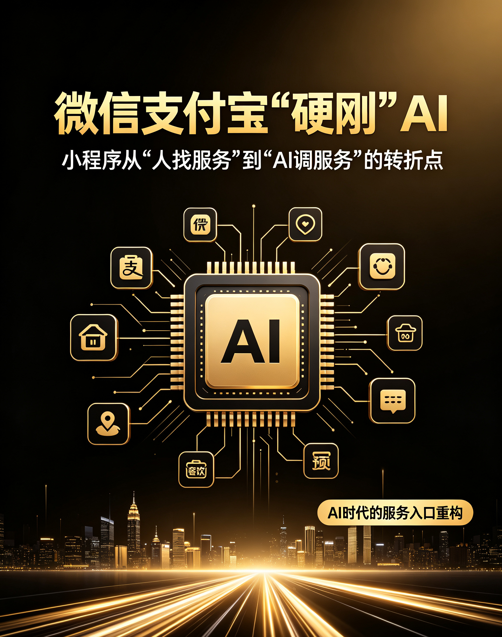 微信支付宝“硬刚”AI：小程序从“人找服务”到“AI调服务”的转折点